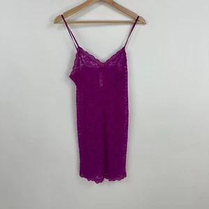 Vestido Victoria’s Secret Fushia Rosa Encaje Chemise Talla Pequeña Sin Mangas Elástico Camisón - Imagen 1 de 11
