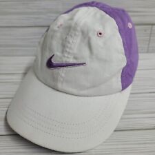Nike White Purple Pink swoosh Hat Child Adjustable Sports Girl's cute Cap CLEAN