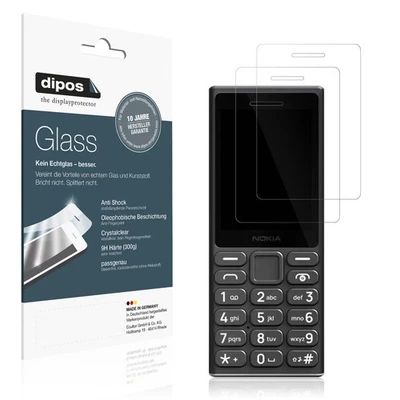 2x Protector Pantalla para Nokia 105 4G 2024 Cristal Flexible 9H dipos Foto 1 de 4