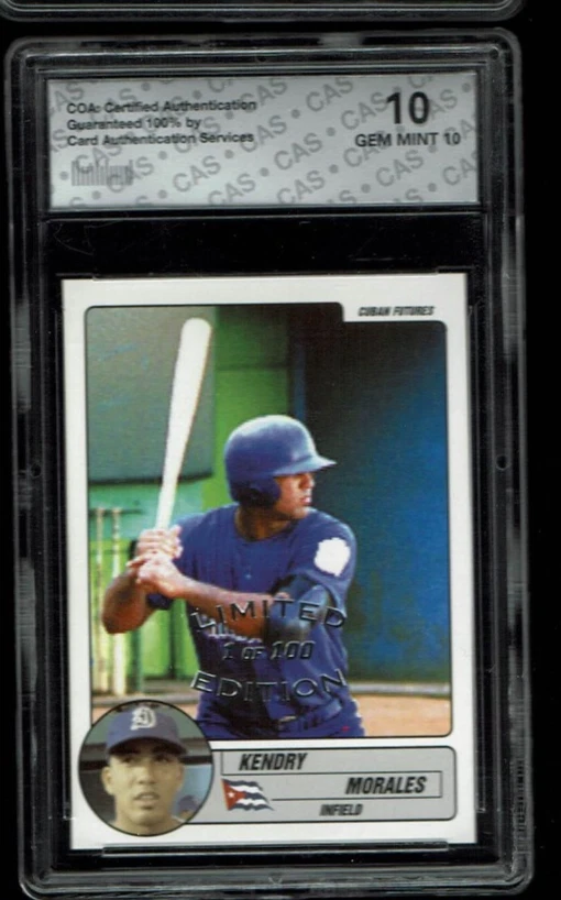 Kendry Morales Cuban Futures of 100 2005 gema de novato como nuevo 10 blanco Foto 1 de 3