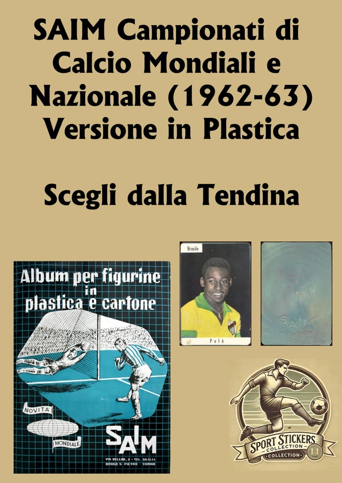 Saim Calciatori 1962/63 Plastica Scegli dall'elenco Menu a tendina - Immagine 1 di 1