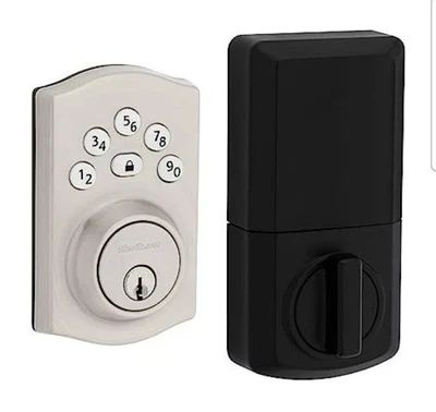 Teclado Kwikset Powerbolt 240 bloqueo electrónico acabado níquel satinado Foto 1 de 4