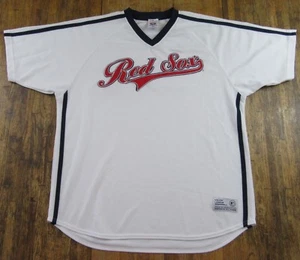 BOSTON RED SOX White Polyester True Fan Series Baseball Jersey Size XL - Picture 1 of 9