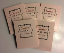 Lot of 5 Cartier Baiser Vole .05 oz 1.5 ml Eau De Parfum Spry Mini/Travel Sample