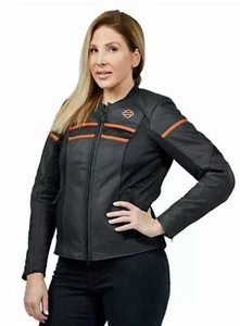 Chaqueta Harley Davidson para mujer H-D Brawler cuero de vaca genuino talla pequeña nueva con etiquetas - Imagen 1 de 20
