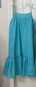Girls 14-16 XL Blue Summer Maxi Dress Wonder Nation - Picture 1 of 9