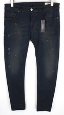DIESEL Sleenker 0685N Men Jeans W33/L32 Slim Skinny Fit Distressed Blue Stretch