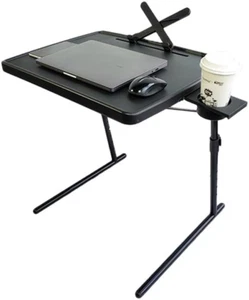 TV Tray Stand Is an Folding Table，Extra Large Table Top Adjustable TV Dining Tab - Picture 1 of 8