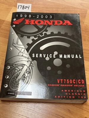 Honda VT750C VT750CD 1998 1999 2000 2001 2002 2003 manual de reparación de servicio Foto 1 de 4