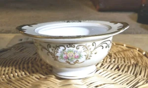 Vintage Meito China Sugar Bowl Bottom ONLY Gold Trim & Design + flowers  - Picture 1 of 6