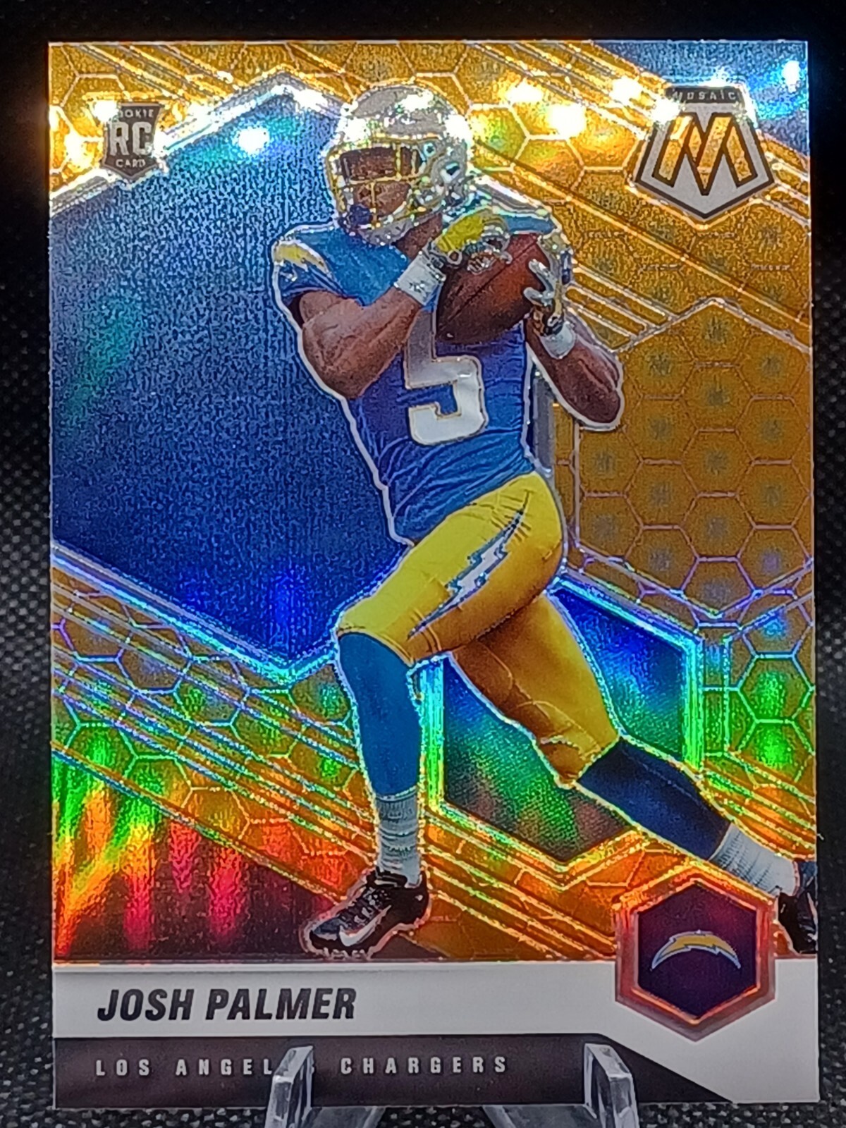 2021 Panini Mosaic Josh Palmer RC Rookie Card Honeycomb Prizm #329 SP