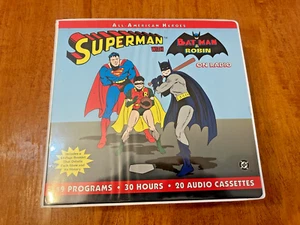 SUPERMAN WITH BATMAN & ROBIN ON RADIO SET 20 AUDIO CASSETTES 30 HOURS 1999 DC - Picture 1 of 9