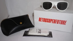 Nuevas gafas de sol RETROSUPERFUTURE caña blancas turbo grises MJ3 58 21 125 - Imagen 1 de 9