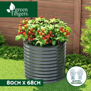 Green Fingers Garden Bed 80X68cm Planter Box Raised Container Galvanised Steel - Picture 1 of 8