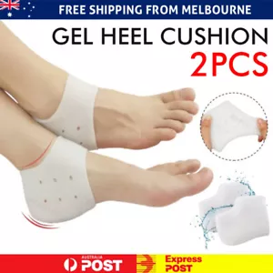 Silicone Gel Heel Socks Cracked Foot Skin Care Protector Sleeve Pain Relief - Picture 1 of 7