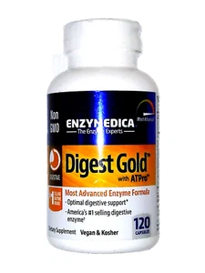 ENZYMEDICA DIGEST GOLD WITH ATPro ADVANCED ENZYME FORMULA 120 CAPS EXP. 04/2026 - Picture 1 of 3