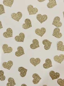 50x oro brillante corazones/confeti de mesa, decoración/san Valentín/aniversario/boda - Imagen 1 de 2