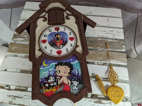 Collectible Rare Danbury Mint Betty Boop Cuckoo Clock 2008 AS IS Working Cover