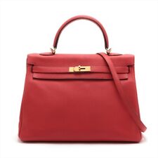 Hermes Kelly 35 Taurillon Clemence Rouge Tomato Gold Metal X:2016