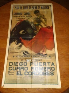 Affiche originale TOREADOR plaza toros palma de mallorca DIEGO PUERTA 1964 - Photo 1/5