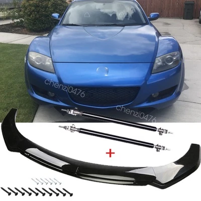 For 2004 Mazda RX-8 Glossy Black Front Bumper Lip Spoiler Splitter Body Kit - Image 1 of 4