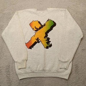 Vintage Fruit Of The Loom Sweatshirt L Herren Jamaican Graphic Grau USA - Bild 1 von 5