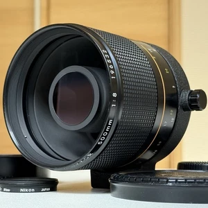[N MINT-] Nikon Reflex Nikkor 500mm f8 Super Tele Lens with Lens Hood and Caps - Picture 1 of 15