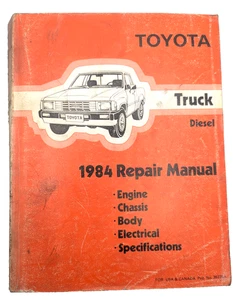 1984 Toyota Pickup Truck Diesel Factory Service Repair Manual OEM - Picture 1 of 13