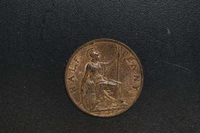 Grã-Bretanha 1897 1/2 Queen Victoria moeda de cobre bronze em estado UNC (K009) - Imagem 1 de 2
