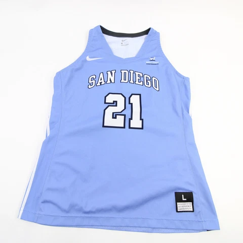 San Diego Toreros Nike Game Jersey - Basketball Women's Light Blue/White Used Cover