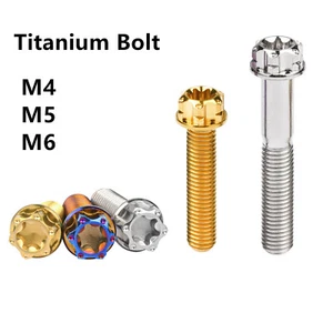 Titan Schraube M4 M5 M6 10-30mm Flansch Torx Schraube Ti Alu Befestigungen für Fahrrad - Bild 1 von 12