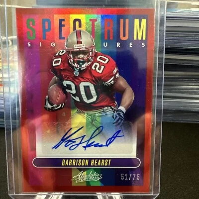 2023 Panini Absolute Spectrum Signatures Garrison Hearst Auto SP /75 - 49ers - Image 1 of 2
