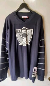Oakland Raiders Charles Woodson Mitchell & Ness Long Sleeve Size 2XL Vintage - Picture 1 of 9