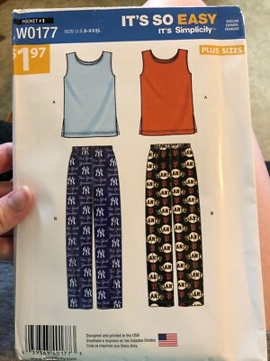 SIMPLICITY PULL ON PANTS TOP PATTERN W0177 SIZE S-XXXL UNCUT FREE SHIPPING   - Image 1 of 2