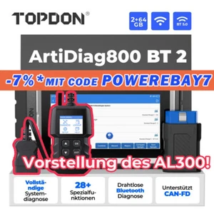 TOPDON AD800 BT 2 Pro KFZ OBD2 Diagnosegerät Bluetooth 28+Reset ALLE SYSTEM TPMS - Bild 1 von 15
