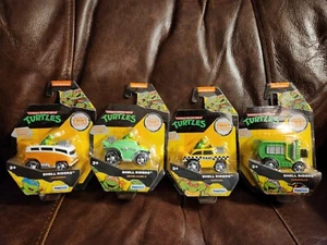 2023 Teenage Mutant Ninja Turtles Nickelodeon Shell Riders complete Set Of 4 - Picture 1 of 8