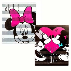 2x Carpetas de 3 anillas Disney Mickey & Minnie Mouse portafolio de polietileno con bolsillos - Imagen 1 de 10