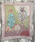 Poppy Seed Lolli Living Crib Baby Blanket 42x34 Owl Wall Hanger Reversible