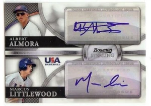 2010 BOWMAN STERLING USA BASEBALL REFRACTOR ALMORA/LITTLEWOOD DUAL AUTO 83/99!! - Picture 1 of 1