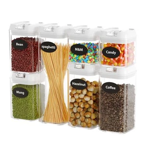 Airtight Food Storage Containers jars,7 Pieces, BPA free, kitchen organizer - Picture 1 of 16
