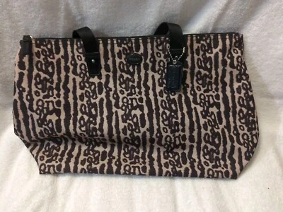 Coach Getaway Weekender Travel Tote Bag Ocelot Leopard Print - Image 1 of 4