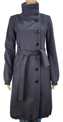 Casaco de lã Katia G feminino 42 botões gola alta bolso punho elástico puxar bainha de corda - Imagem 1 de 4