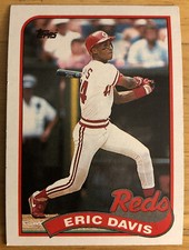 1989 Topps Eric Davis Baseball Card #330 Reds Mid-Grade EX