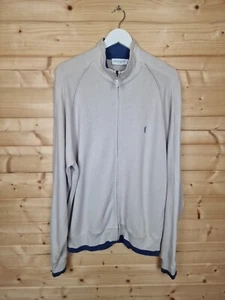 Vintage YVES SAINT LAURENT YSL Mens Full Zip Cardigan White Y2K Size XL - Picture 1 of 24