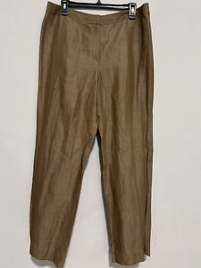 Lafayette 148 New York Womens Dress Pants Brown/Gold Size 14 Petite - Picture 1 of 5