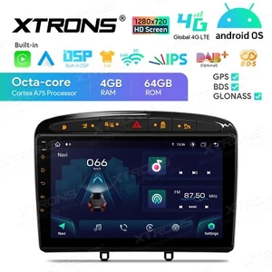 AUTORADIO ANDROID 4/64GB STEREO AUTO PEUGEOT 308 408 RCZ 2007-2015 WIFI NAVI - Foto 1 di 15
