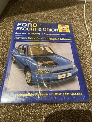 Haynes Manual No. 4081 - Ford Escort And Orion. 1990-2000 (H - X Reg) - Diesel - Image 1 of 4