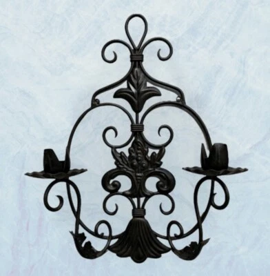 Пара чугунных настенных бра со свечами Southern Living - Изображение 1 из 4