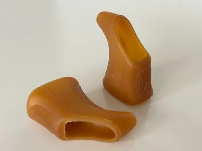 NOS Cocottes De Levier De Frein CAMPAGNOLO SR 80s Brake Lever Hoods (Brown) - Photo 1/4