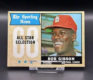 1968 Topps - Sporting News All-Stars #378 Bob Gibson - Picture 1 of 3